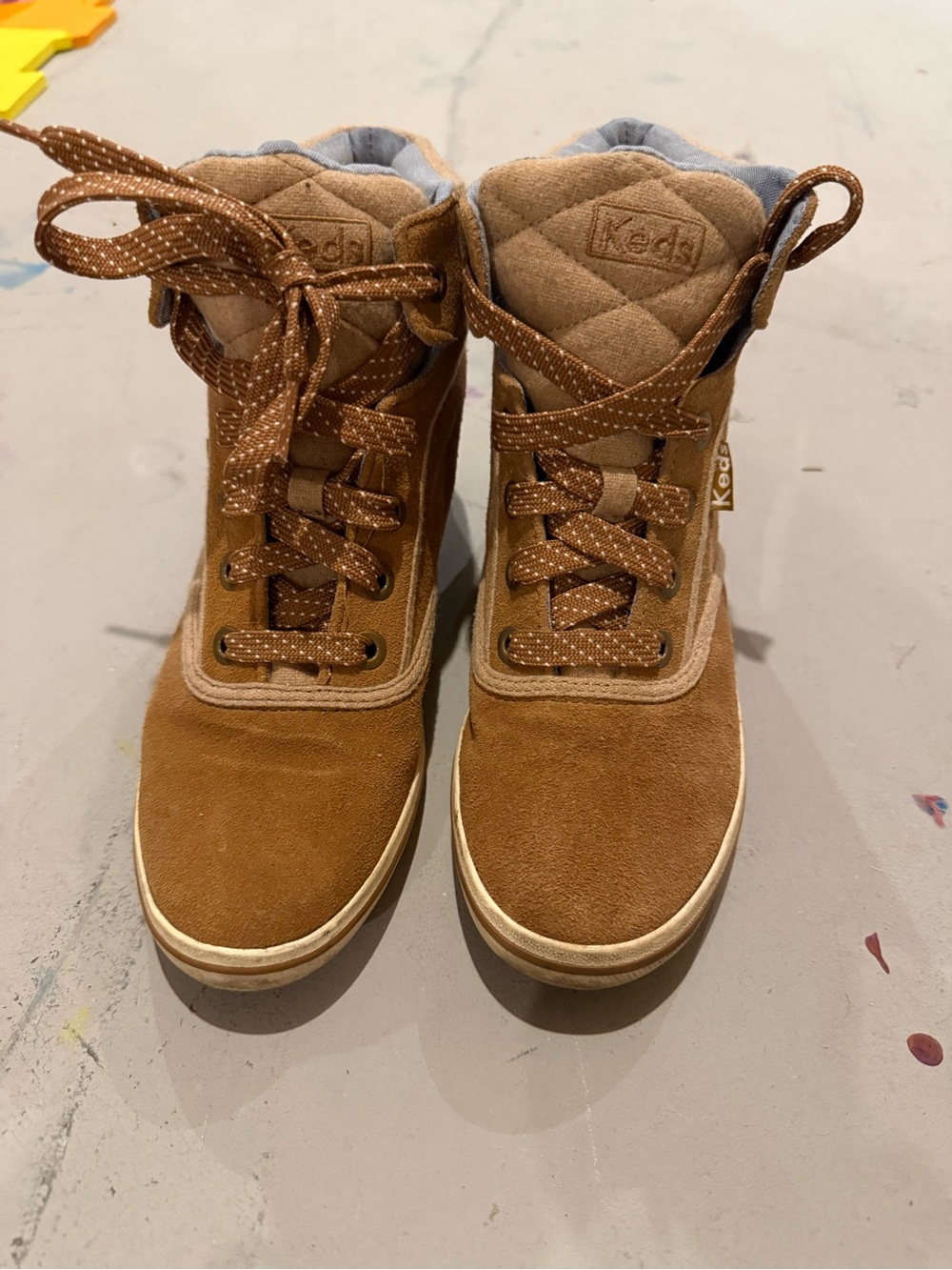 Keds Brown High-Top Platform Sneakers